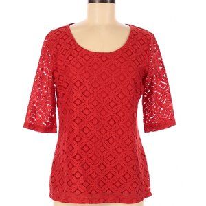 Banana Republic red orange lace top size S